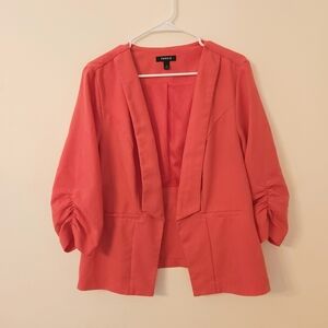 Torrid Pink Blazer with Ruched Sleeves